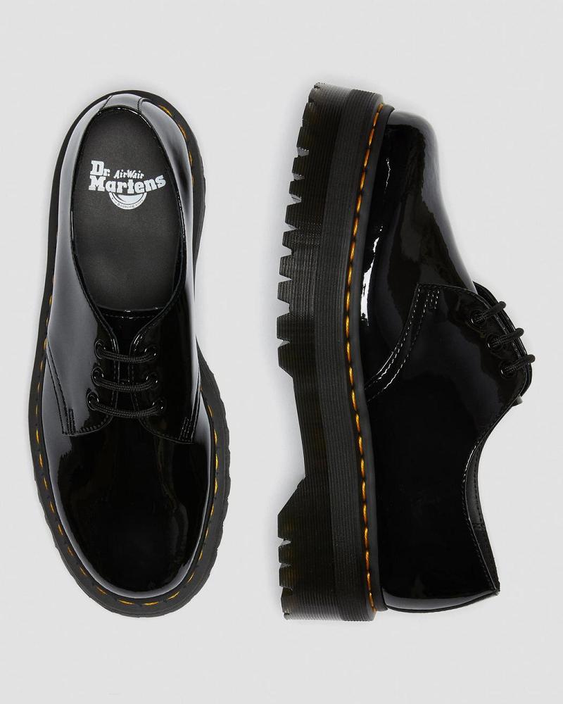 Zapatos Oxford Dr Martens 1461 Charol Cuero Plataforma Mujer Negros | MX 42VRW